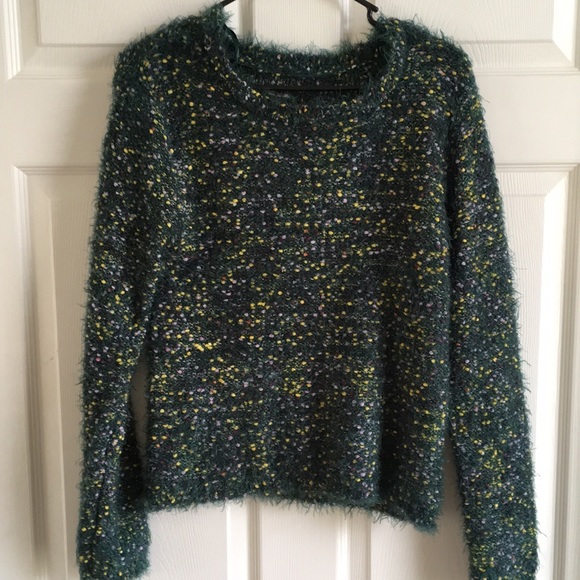 NWT WILD FABLE Fuzzy Sweater / Green / L - Picture 3 of 8